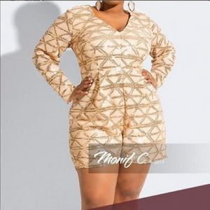 Brand new Monif C. Sequin romper